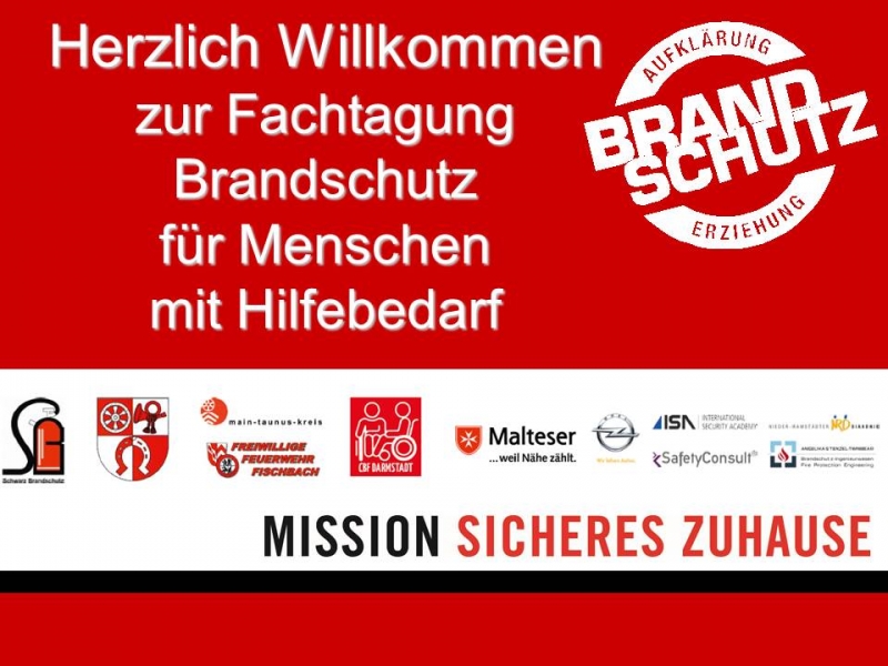 Willkommen zur Fachtagung Brandschutz für Menschen mit Hilfebedarf